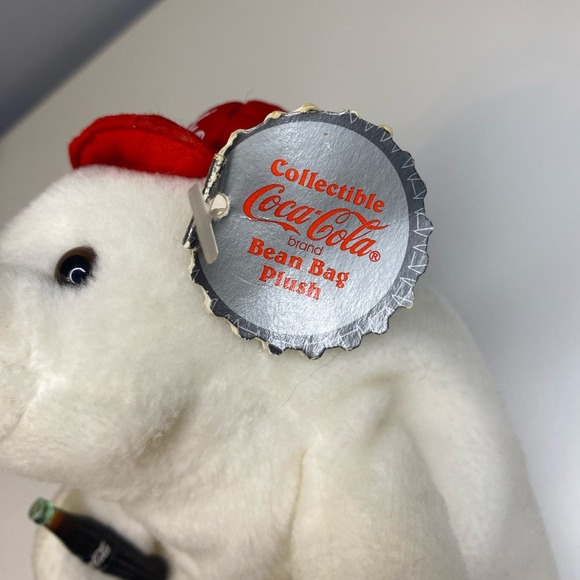1997 Collectible Coca Cola Polar Bear Bean Bag Plush Beanie Baby #0111 - Picture 4 of 11